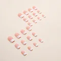 French Style Wearable Pink Press On Fake Nails Tips False Nails Design Butterfly Lovely Girl False Nails Wholesale preview-3