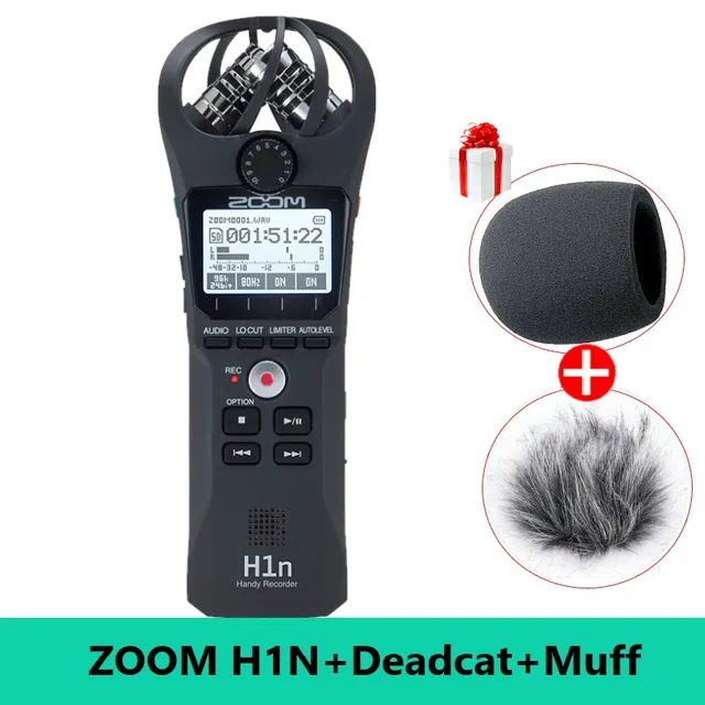 ZOOM H1N professional protable Handheld Digital Recorder Stereo recording pen for Interview SLR recording microphone-animated-img