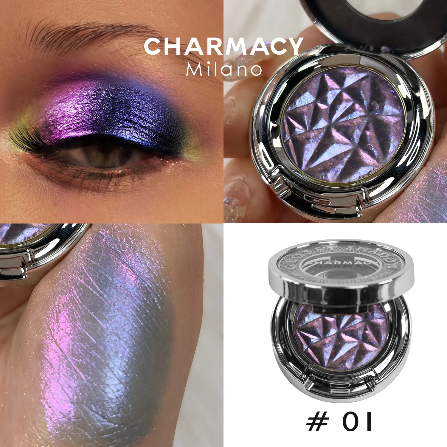 MultiChrome Shifting Pigments Chameleon Eyeshadow Duochrome Chameleon  Eyeshadow Infinite Chrome Shining Eyeshadow Net 0.2g