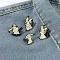 4 pcs Cartoon Animal Breast Brooch Set Funny Mimikyu Enamel Pin Wallet Backpack Clothes Jewelry Metal Emblem Accessories Gift preview-4