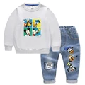 Fashion Baby Boys Cotton Clothing Sets Kids Cartoon Mickey Mouse Long Sleeve Tops + Jeans Pants 2Pcs for Children Tracksuits preview-5