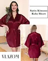 Green Nightgown Solid Color Kimono Lady Elegant Bathrobe Satin Homewear Wedding Bridal Gift Sleepwear Sexy Intimate Lingerie preview-4