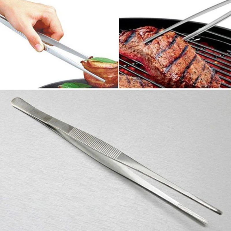 Steel Food Barbecue Tongs Buffet BBQ Restaurant Tool For Kitchen Dining And Bar Camping Churrasco Tweezers Clip-animated-img