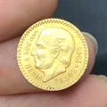 1945 Mexican 15.5mm 2.5 peso gold coin, eagle bite snake replica collection commemorative medal, old money, challenge coin, gift preview-2