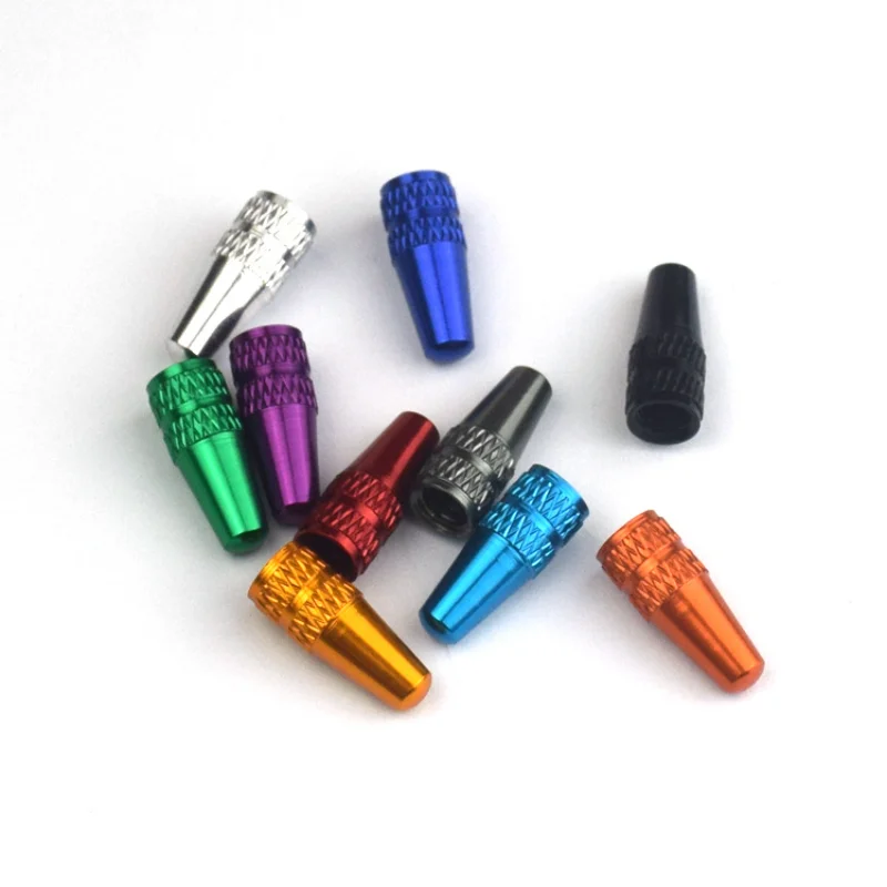 1Pcs Aluminum Alloy Road MTB Track Racing Bicycle Tire Wheel Bike Tube Tyre French Valve cap Presta AIR Bicycle Valve Caps-animated-img