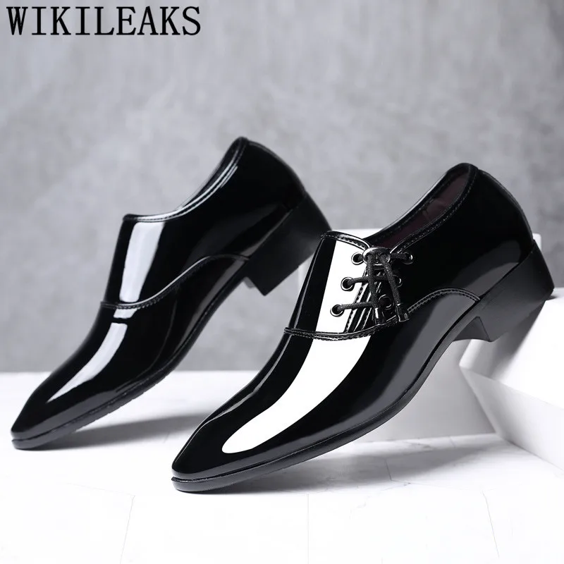 oxford pattern leather shoes