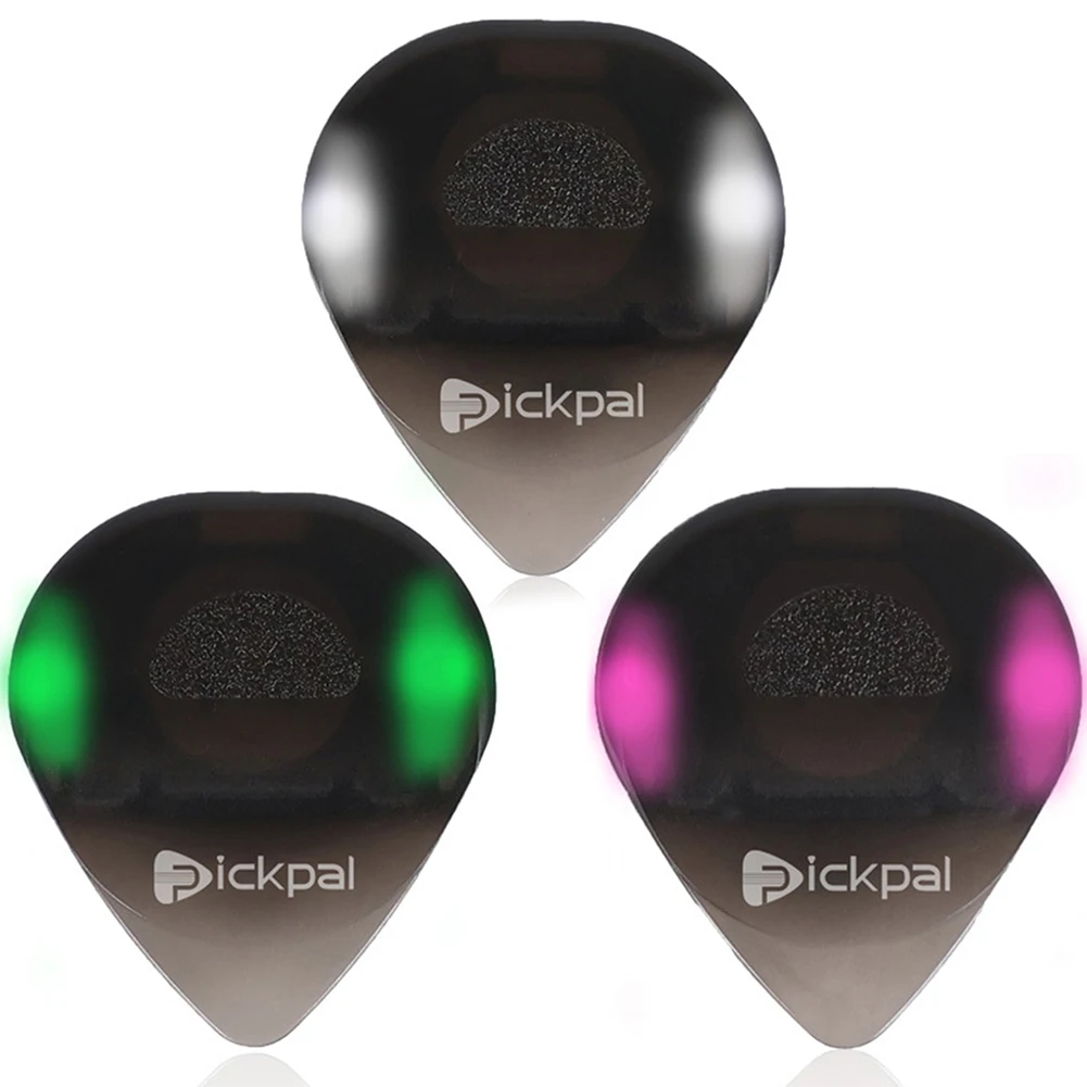 Guitar Picks Medium Picks Non-slip Guitar Picks Jazz Plectrum with High-Sensitivity LED Light Stringed Instrument Plectrum-animated-img