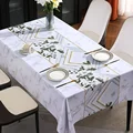 striped fashionable square tablecloth dining table cloth PINK preview-2