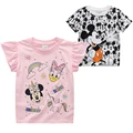 Fashion Baby Boys Girls Cartoon Minnie Mickey Mouse Short Sleeve T-Shirt Infant Kids Cotton Pullover Tops Children Tee Clothing preview-1