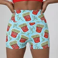 2024 Nylon Fruit Doughnut Butt Yoga Shorts Fitness Sport Gym High Waist Booty Squat Proof Scrunch Active Wear Shorts preview-2