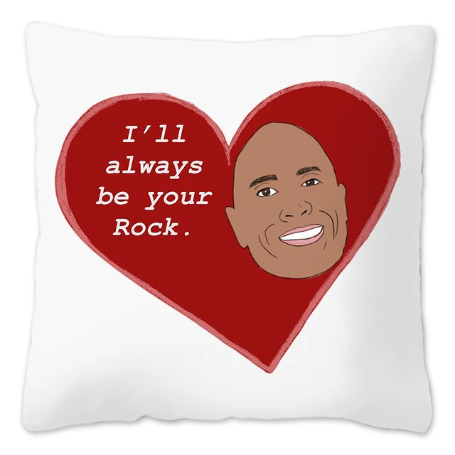 The Rock Eyebrow Meme Printing Throw Pillow Cover Car Sofa Fashion Office  Hotel Cushion Wedding Decorative Pillows not include - AliExpress