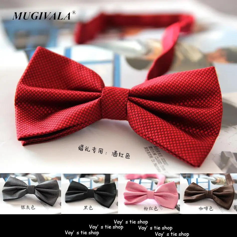 4pcs/lot Solid Fashion Bowties Groom Men Colourful Plaid Cravat gravata Male Marriage Butterfly Wedding Bow ties-animated-img