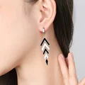 925 Sterling Silver Earrings Zircon Long Earrings For Women Fashion Jewelry Gifts preview-3