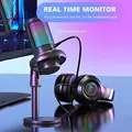 Professional Studio USB Microphone for PC Streaming Gaming YouTube Video Singing Gaming Recording PS4 RGB Anti-Spray Microfon preview-1