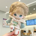 20cm Cute Idol Doll Plush Cotton Star Dolls Kawaii Stuffed Baby Toy Plushie Bell Orchid With Avocado Clothes Kid Collection Gift preview-2