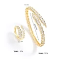 Yupsk Fashion Shiny Zircon Snake Bone Open Bracelet Bangles Exquisite Women's Wedding Party Accessories Gift preview-4