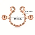 2 pcs and Comfortable 14G Stainless Steel Fake Nipple Rings  - Perfect for Enhancing Your Look and Adding a Touch of Sexiness preview-3