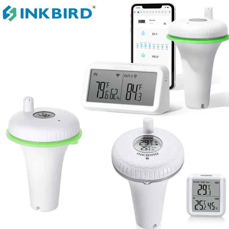 INKBIRD 3 Types of Digital Wireless Swimming Pool Thermometer Outdoor Floating Thermometers For Swimming Pools Hot Tubs-animated-img