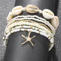 Bohemian Star Anklet Set For Women Fashion Beads Pearl Anklet Bracelet On The Leg Beach Barefoot Sandal Leg Chain Jewelry Gifts preview-5