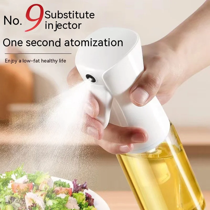 Oil spray bottle Glass household kitchen air fryer Oil spray bottle spray atomized cooking oil thickened spray can-animated-img