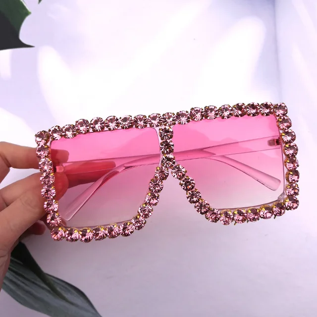 rhinestone flat top sunglasses