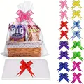 20/50pcs large clear cellophane bag with bow for basket and gift wrap christmas decoration preview-1