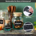 120pcs Shape Label Stickers Mason Jars Spice Bottle Pantry Food Storage Stickers Waterproof Reusable Blackboard Stickers preview-4