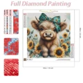 RUOPOTY Animal Diamond Painting Cute Cow Rhinestones Embroidery 5d Diy Painting Handicraft Artwork preview-1