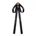 Black Ribbon Pearl Black Bow Tie Women Blouse Bowknot Temperament All-match Elegant Wear Accessories G1T7 preview-5