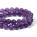 Natural Stone Amethysts Crystal Beads Round Loose Spacer 5A Bead For Jewelry Making Diy Bracelet Necklace Accessroy Finding 15" preview-4