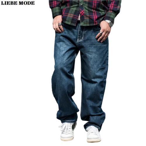 Men Wide Leg Baggy Jeans Pants 