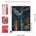 RUOPOTY 5D DIY Full Square Diamond Painting Landscape Peak Drill Modern House Craft Kit Friend Gift Wall Decoration