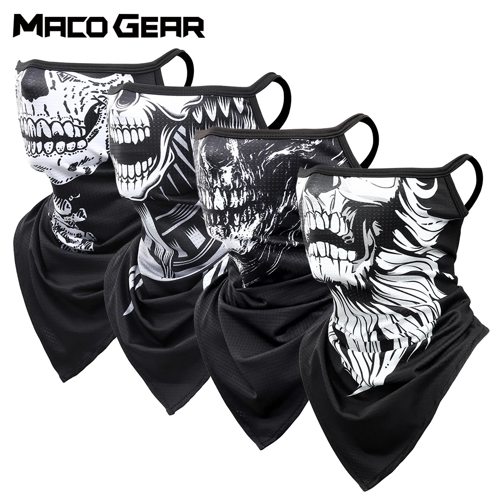 Men Summer Skull Bandana Hanging Ear Triangle Face Mask Cycling Hunting Hike Fishing Ski Sports Outdoor Neck Warmer Scarf Women-animated-img