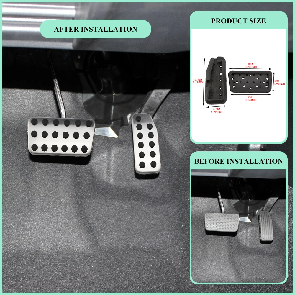 For Honda Fit Jazz 2009 2010 2011 2012 2013 2014 City XRV HR-V Vezel AT MT Car Pedals Accelerator No Drilling Brake Pedal Cover-animated-img