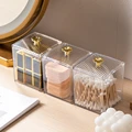 Acrylic Cotton Swab Storage Box Desktop Dust-Proof Transparent Makeup Removal Cotton Lipstick Cosmetics Organization Manager