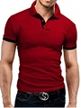 Male Button Short Sleeve Patchwork Slim T-shirts Casual Men Breathable Summer Tee Shirt Tops BSD-ZT115 preview-5