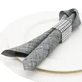 Table Runner/Napkins/10pcs Napkin Rings/Chair Knot Imitation Linen Polyester Square Handkerchief for Wedding Home Party Deco preview-3