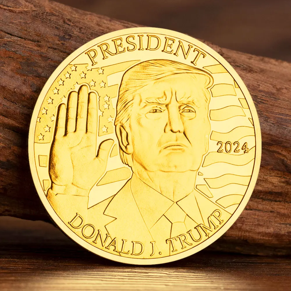 2024 President Trump Souvenir Coins Vance Campaign Challenge Coin Collection Trump Supporters Gift Home Decoration-animated-img