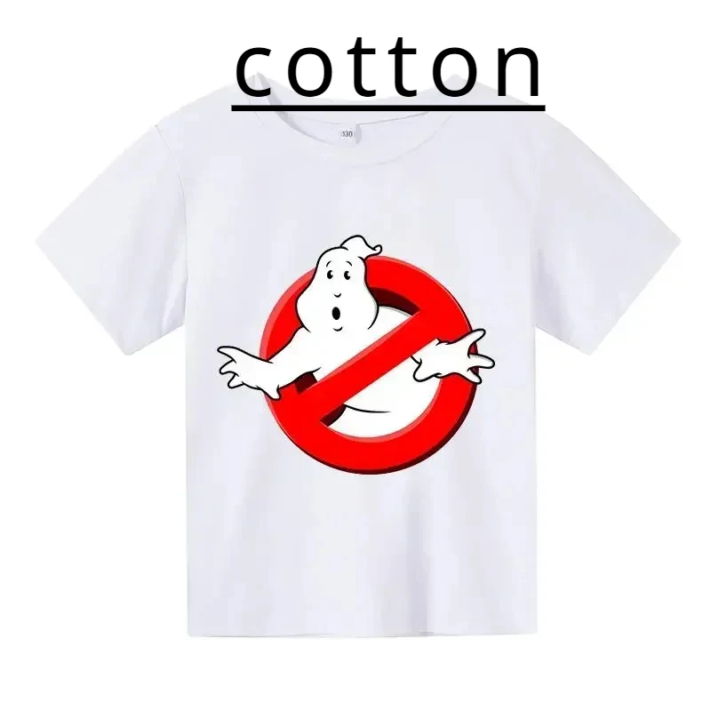 Summer Boys/Girls 4-14t Cartoon Cotton Tshirt Baby Kid Tees Funny Ghostbusters Game Print Short Sleeve Children T-Shirt-animated-img