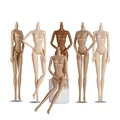 European Fashion 1/6 BJD Doll Body Movable Jointed Nude Dolls 11 Joints Body Dolls 29cm Brown White Skin Doll Kids DIY Toys Gift preview-3