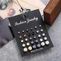 Modyle 2024 New Pearl Earrings Set 15 Pairs Female Korean Fashion Simple Stud Earrings for Girls Women Jewelry Gifts preview-4