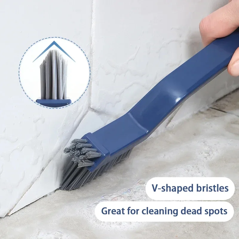 Effective Cleaning Brush for Corners and Gaps - 2-in-1 Multipurpose Bathroom and Floor Tiles Cleaning Brush-animated-img