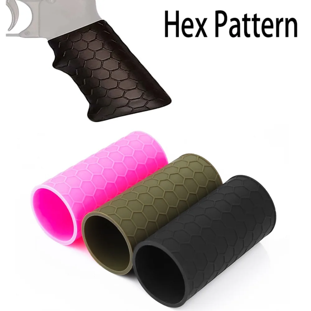 Tactical Rubber Grip Cover Covert Clutch Universal Tactical Grip Sleeve with Hex Pattern-animated-img