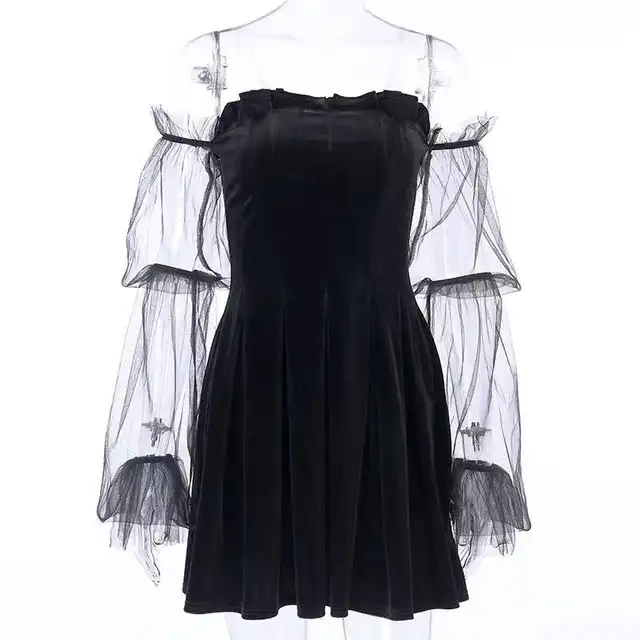 Yangelo Gothic Sexy Dress Vintage 