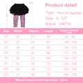 VIKITA Girls Leggings Kids Leopard Print Skinny Pencil Pants Trousers with Tulle Mesh Layered Tutu Skirts Fake 2 Pcs Pantskirt preview-5