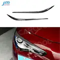 Carbon Fiber Front Headlight Eyebrow Cover Stickers Head Lamp Eyelids For Alfa Romeo Giulia 2016-2018 Car Accessory