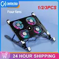 1/2/3PCS Gaming Cooler Laptop Stand Foldable Laptop Cooling Pad With 2/4 Fan Silent For Macbook Laptop Cooler Notebook
