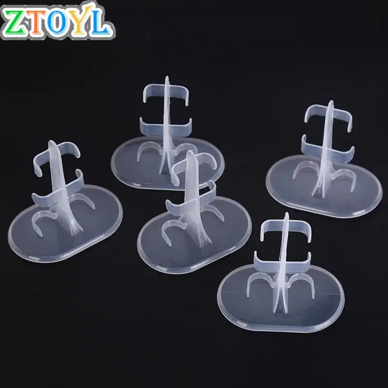 5pcs/lot Transparent Plastic Doll Stand Display Holder For Barbie Dolls Stands Doll Accessories Doll Support Leg Holders-animated-img