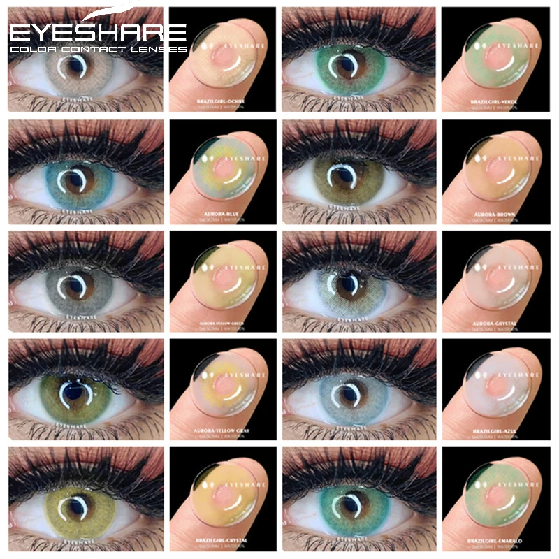 Color Contact Lenses For Eyes Brazil Girl Series 1pair Yearly Beauty  Colored Lenses Contact Lens Eyes Contact Lenses