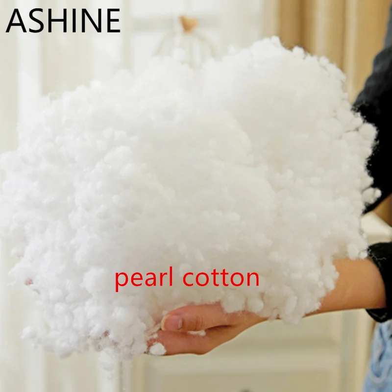 קנו אומנות, מלאכת יד, תפירה  1000g Polyester Fiber filling Pearl PP Cotton  Feather velvet Stuffing FiberFill Material Toys pillows Doll insert  Fiberfill